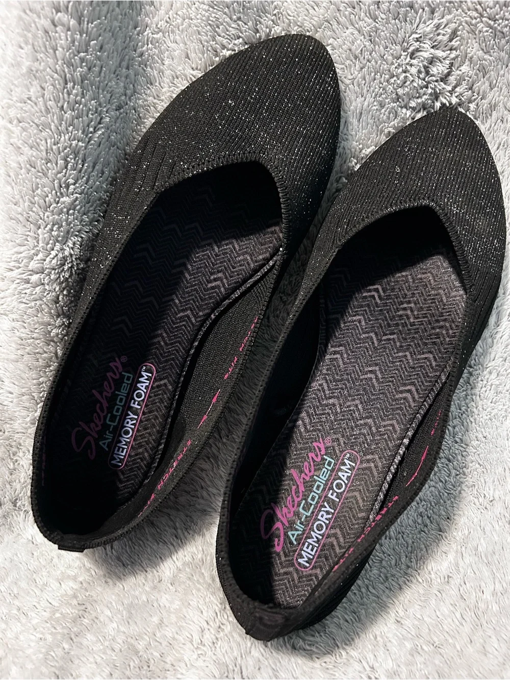 Skechers sparkly pointed toe flats
